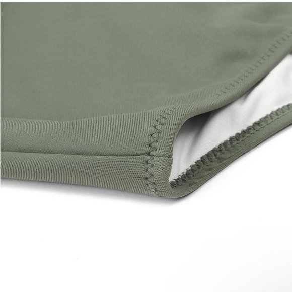 Women One Piece Swimsuit V Neck Ruffle Tummy Control Monokini Bathing Suit sz m - Picture 3 of 6